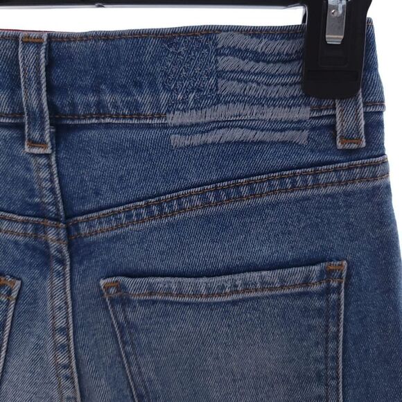 Revice Womens Size 25 Blue Distressed High Rise Raw Hem Denim Jeans - Picture 7 of 12